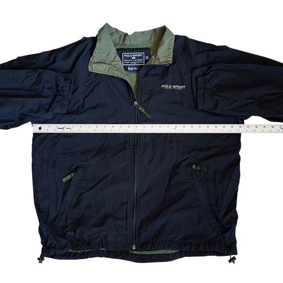 Polo Sport Ralph Lauren Men’s L Vintage 90s Black Windbreaker Jacket Soft Shell - Picture 11 of 13